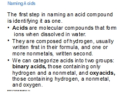Naming Acids 