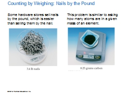 Counting by Weighing: Nails by the Pound 