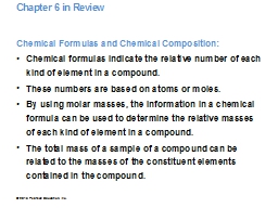 Chapter 6 in Review 