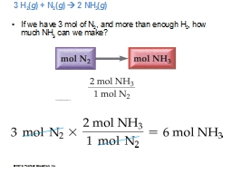 3 H2(g) + N2(g)  2 NH3(g)