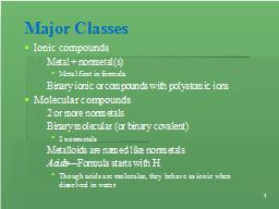 Major Classes