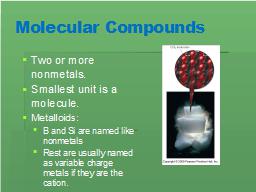 Molecular Compounds